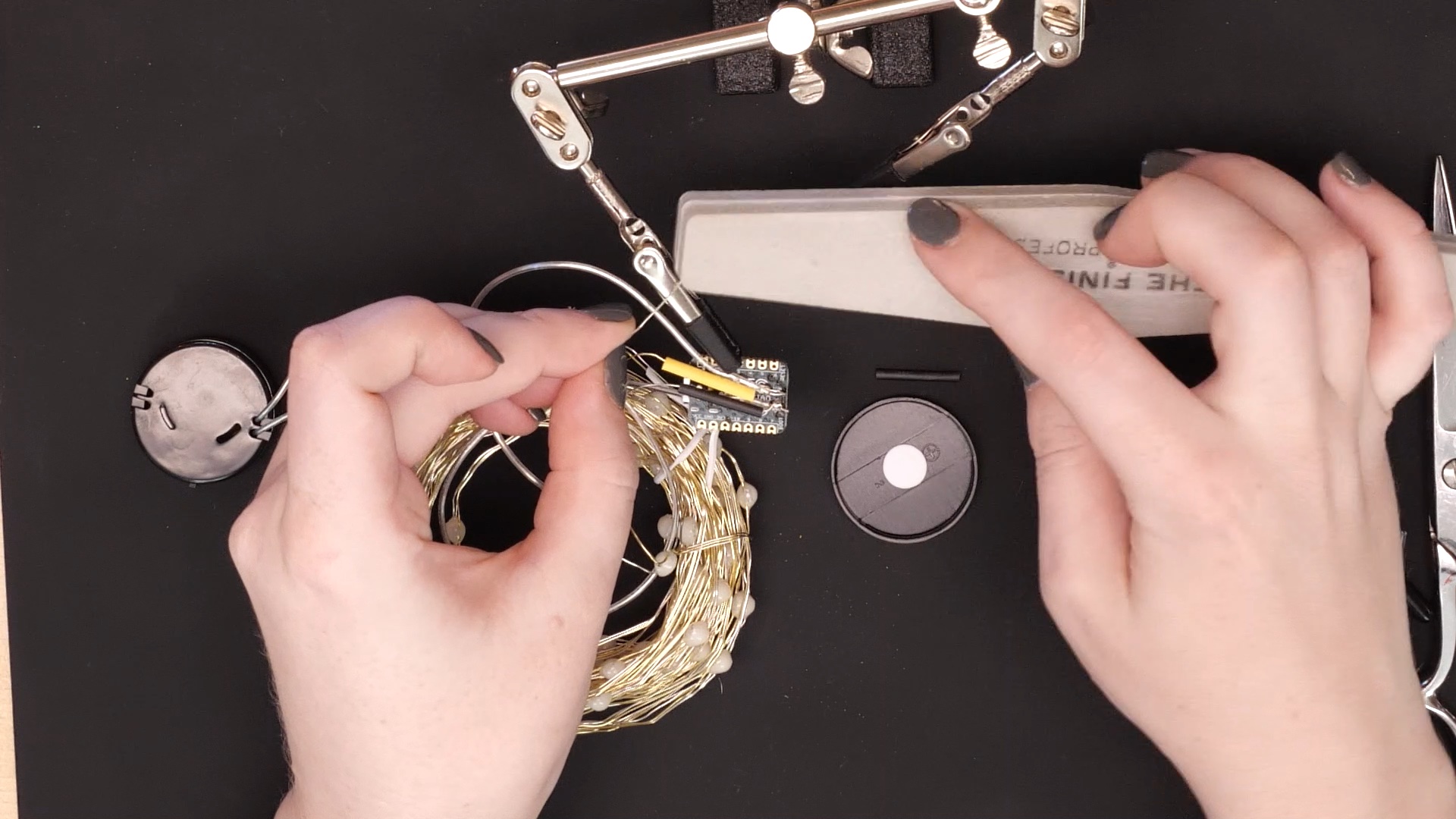 sanding off wire coating