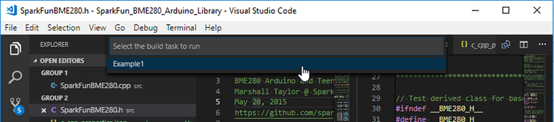 A terminal window will pop open in the editor